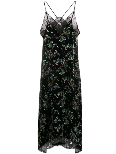 Shop Zadig & Voltaire Floral Print Dress In Black