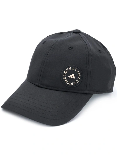 Shop Adidas By Stella Mccartney Logo Running Cap In Black