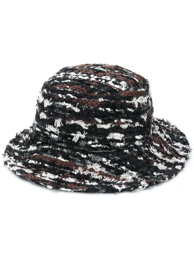 Shop Dolce & Gabbana Knitted Bucket Hat In Black