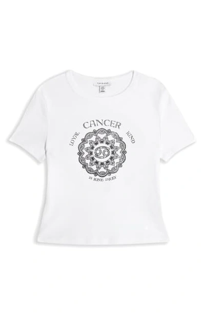 Shop Topshop Horoscope Graphic Crop Tee In Cancer