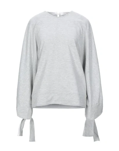 Shop Victoria Beckham Sweatshirts In Light Grey