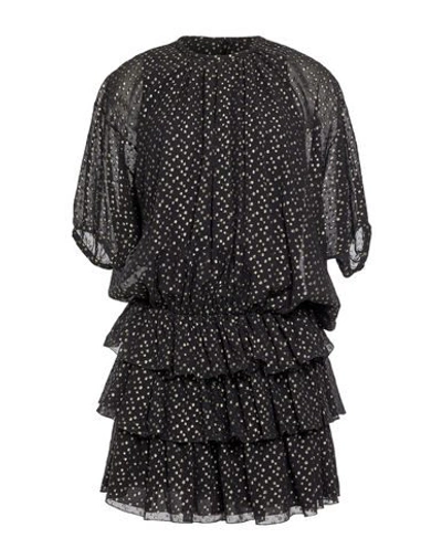 Shop Saint Laurent Woman Mini Dress Black Size 8 Silk, Polyester