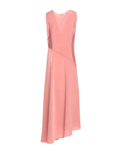 Shop Theory Woman Midi Dress Pastel Pink Size 2 Acetate, Polyamide