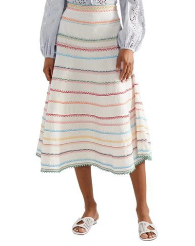 Shop Zimmermann 3/4 Length Skirts In White