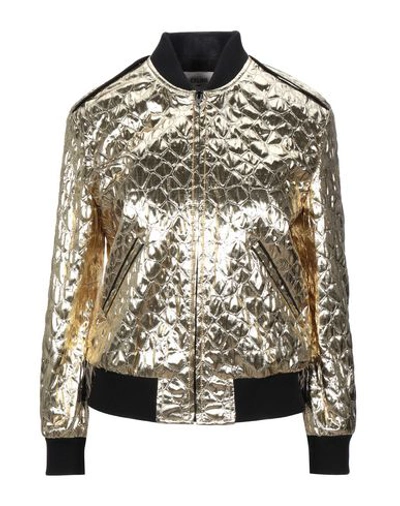 Shop Celine Bomber In Gold