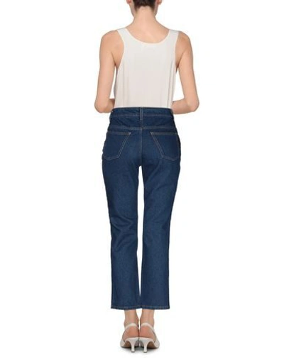 Shop Attico Denim Pants In Blue