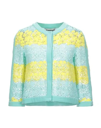 Shop Moschino Suit Jackets In Light Green