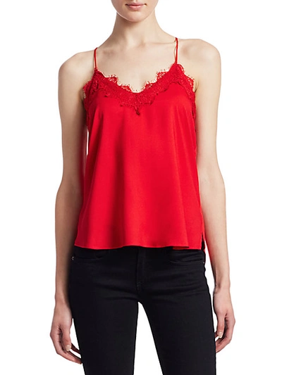 Shop Bailey44 Camille Lace-trim Camisole In Cardinal