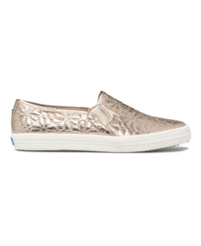 Shop Kate Spade Women's Keds For  New York Double Decker Ks Quilted Nylon Sneakers In Champagne