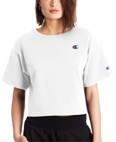 Shop Champion Women's Heritage Cropped T-shirt In White