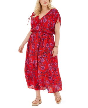 tie sleeve maxi dress