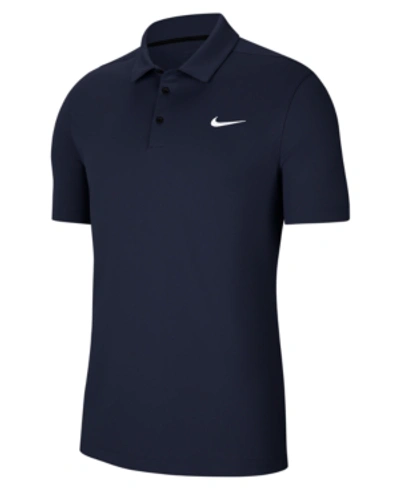 Shop Nike Men's Dri-fit Football Polo In College Navy
