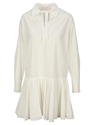Shop See By Chloé See By Chloe Drop-waist Shirtdress In Confident White