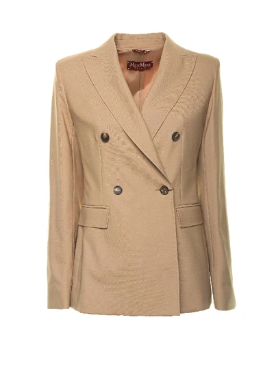 Shop Max Mara Double Brested Jacket In Cammello