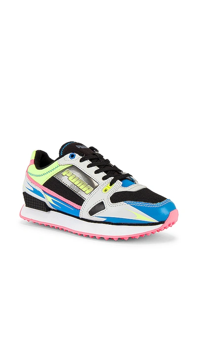 Shop Puma Mile Rider Sunny Getaway Sneaker In Fizzy Yellow & Glacier Gray