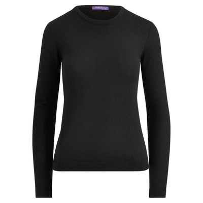 Shop Ralph Lauren Cashmere Crewneck Sweater In Black