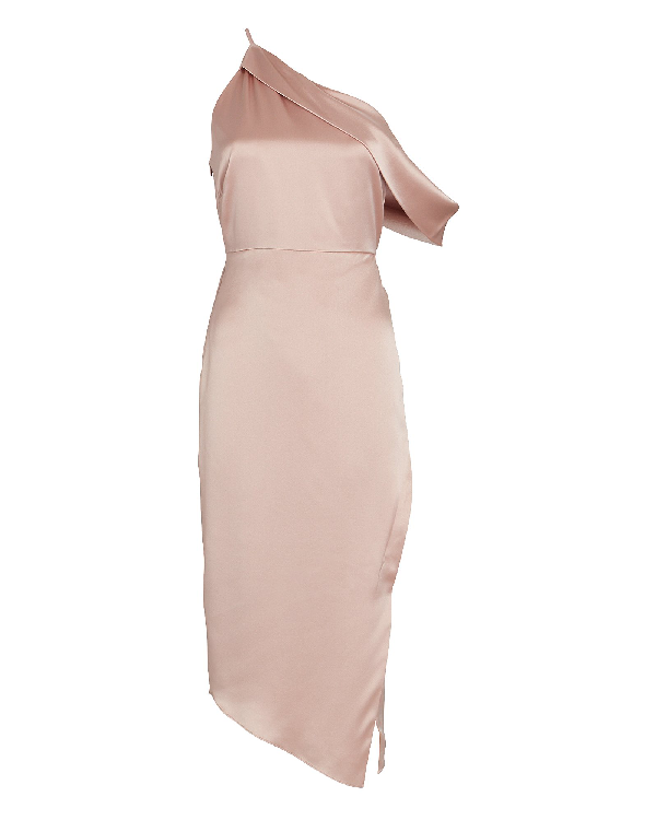 pale pink silk dress
