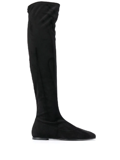 Shop Giuseppe Zanotti Knee-high Leather Boots In Black
