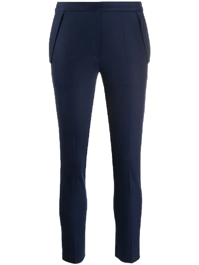 Kiton Knitted Slim-fit Trousers In Blue