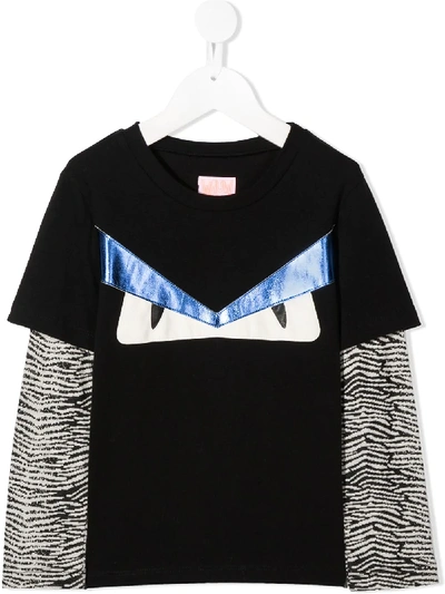 Shop Wauw Capow Tom Temper Layered T-shirt In Black