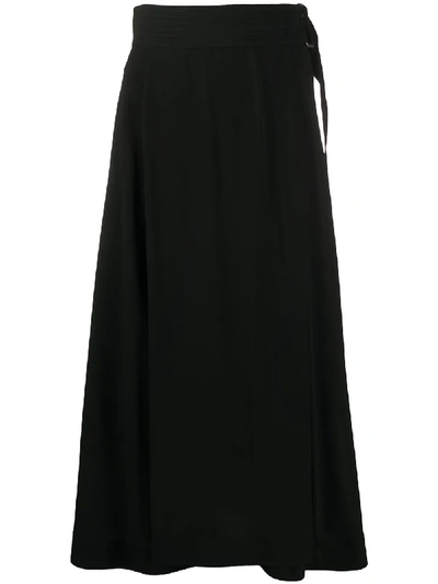 Shop Victoria Beckham Cutout-back Midi Skirt In Black