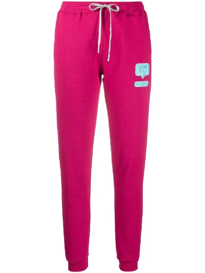 Chiara Ferragni Eyelike Logo Track Trousers In Pink