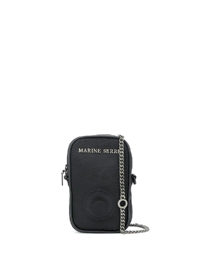 Shop Marine Serre Mini Faille Camera Bag In Black