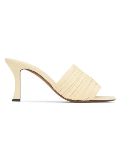 Shop Neous Sham Square-toe Leather Mules In Banana