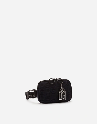 Shop Dolce & Gabbana Neoprene Palermo Tecnico Crossbody Bag With All-over Dg Detailing