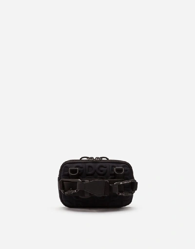 Shop Dolce & Gabbana Neoprene Palermo Tecnico Crossbody Bag With All-over Dg Detailing