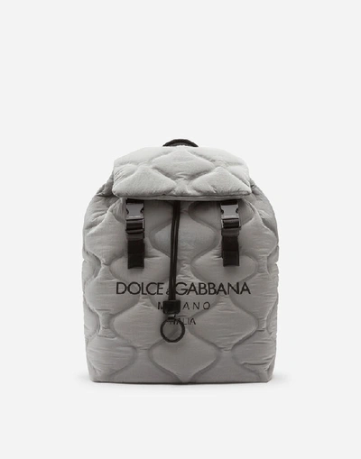 Shop Dolce & Gabbana Nylon Palermo Tecnico Backpack With Logo Print