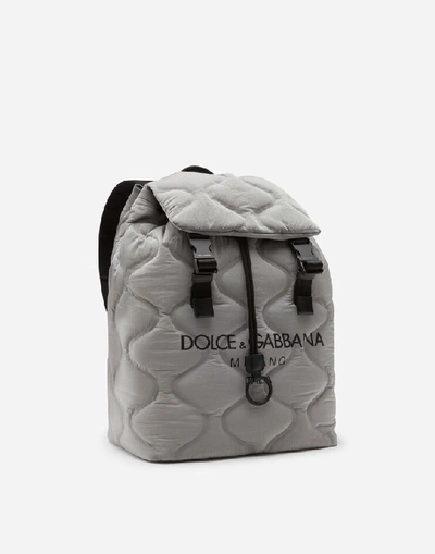 Shop Dolce & Gabbana Nylon Palermo Tecnico Backpack With Logo Print