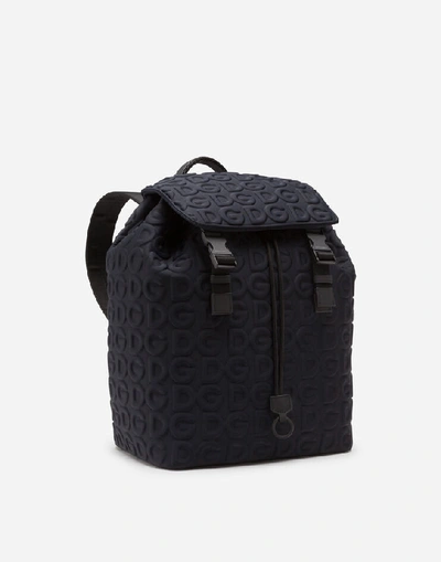Shop Dolce & Gabbana Neoprene Palermo Tecnico Backpack With All-over Dg Detailing