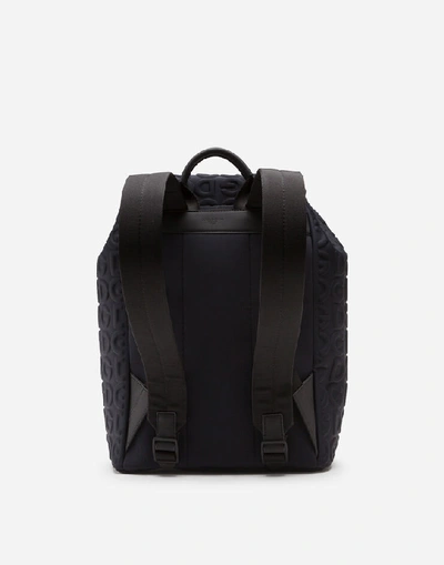 Shop Dolce & Gabbana Neoprene Palermo Tecnico Backpack With All-over Dg Detailing