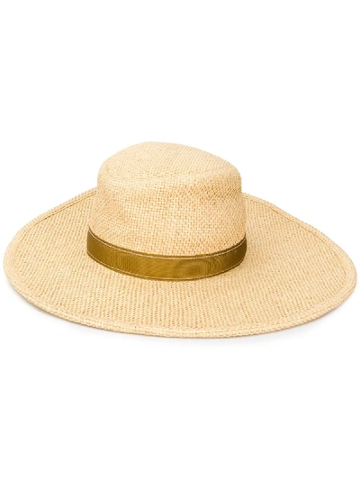 Shop Chloé Wide Brim Sun Hat In Neutrals