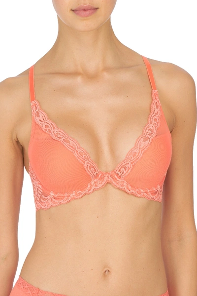 Shop Natori Feathers Underwire Contour Bra In Persimmon