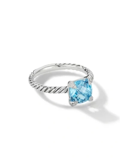 Shop David Yurman Châtelaine® Ring With Gemstone & Diamonds In Amethyst