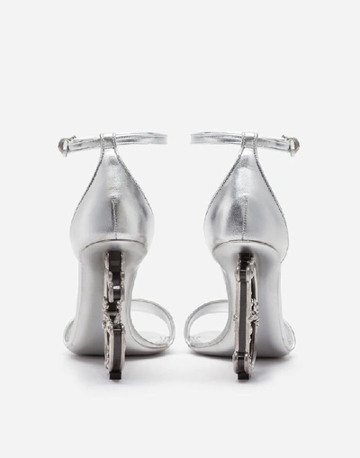 Shop Dolce & Gabbana Nappa Mordore Sandals With Baroque Dg Heel