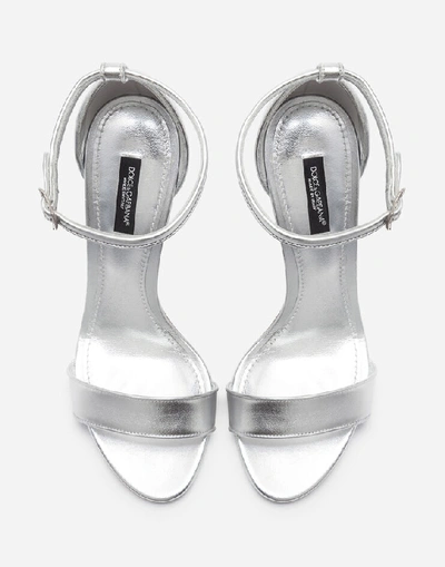 Shop Dolce & Gabbana Nappa Mordore Sandals With Baroque Dg Heel