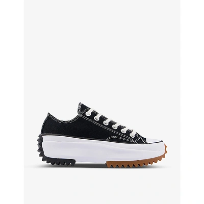 Shop Converse Run Star Hike Low-top Canvas Trainers In Black+white+gum