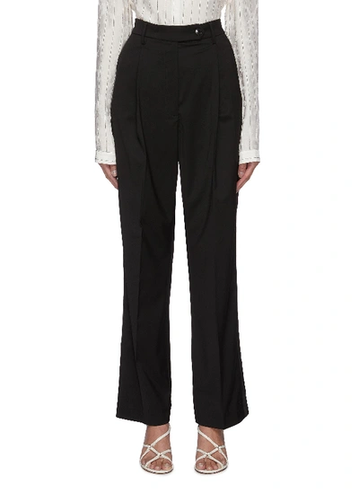 Shop Barena Venezia 'clyde Elga' High Waist Pleated Suiting Pants In Black