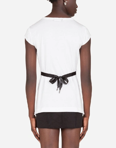 Shop Dolce & Gabbana Jersey T-shirt With Dolce&gabbana Print