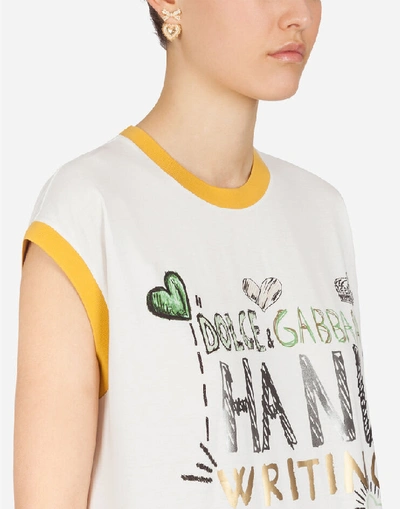Shop Dolce & Gabbana Jersey Vest With Embroidered Label