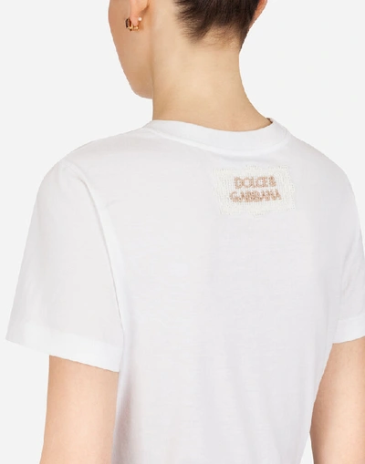 Shop Dolce & Gabbana Jersey T-shirt With Embroidered Label