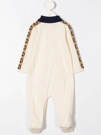 Shop Gucci Gg Trim Pajamas In Neutrals