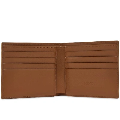 Shop Kenzo Leather Tiger Billfold Wallet In Brown