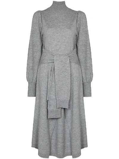 Shop Ulla Johnson Astrid Wool Jumper Dress In Grey