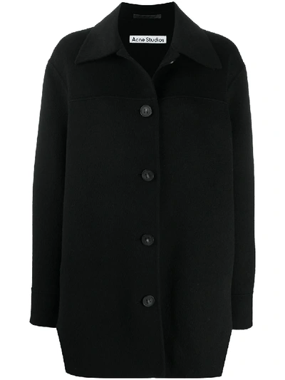 Shop Acne Studios Oversized Single-breasted Jacket In Black
