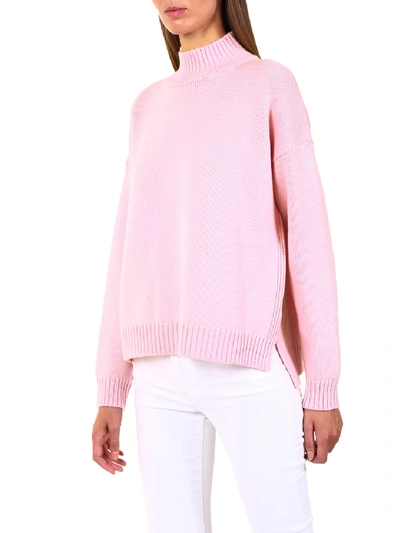 Shop Ganni Wool Sweater Pink