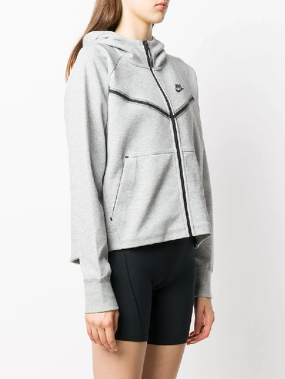 Shop Nike Tech Fleece Windrunner Hooded Sweatshirt In Grey